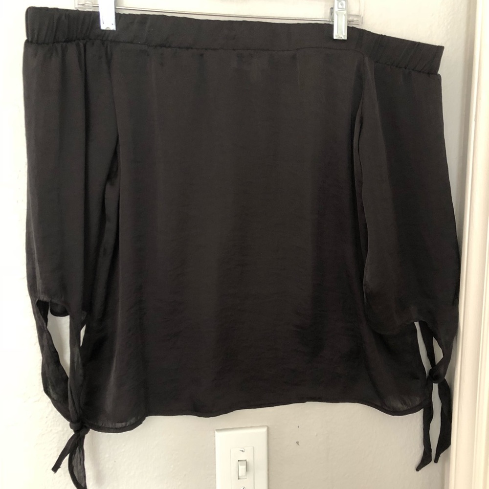 Black off shoulder shirt